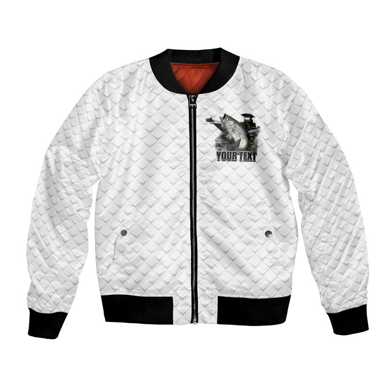 (Custom Personalised) Fishing Man Trip Bomber Jacket White Style LT6 - Wonder Print Shop