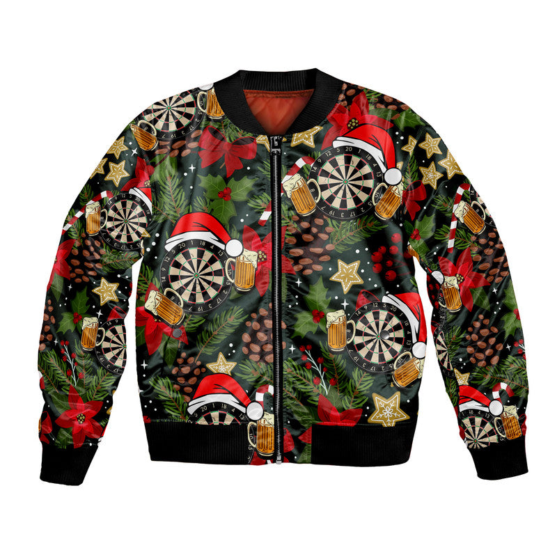 Darts Christmas Patterns Bomber Jacket No.2 LT6 - Wonder Print Shop