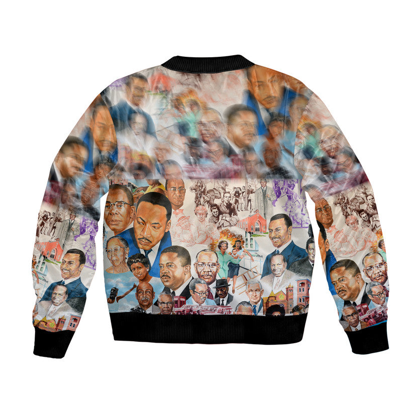 Civil Rights Leaders Bomber Jacket Color Painting Style LT8 - Wonder Print Shop