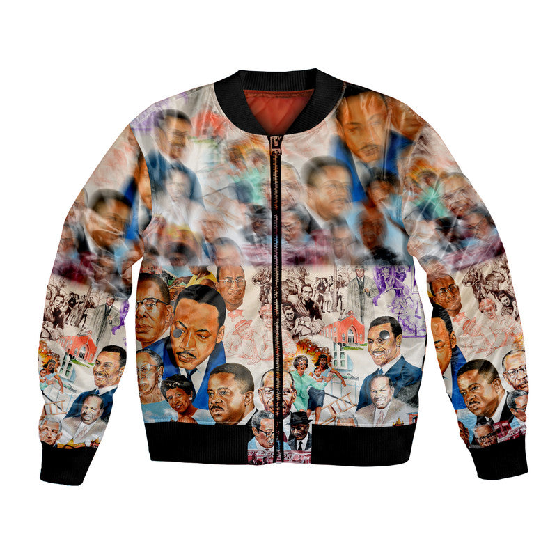 Civil Rights Leaders Bomber Jacket Color Painting Style LT8 - Wonder Print Shop