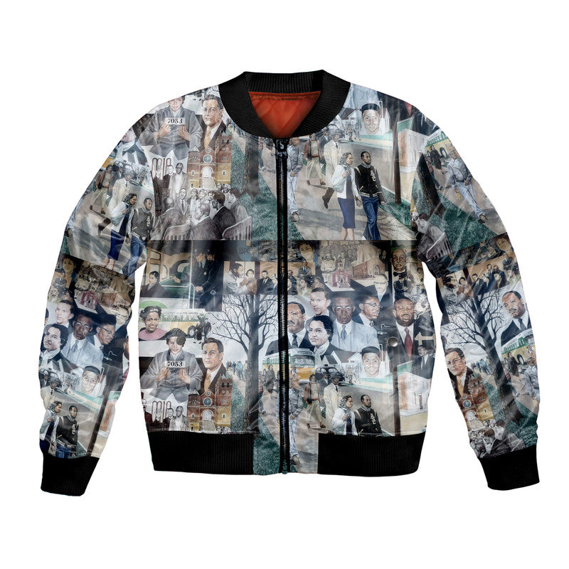 Civil Rights Leaders Bomber Jacket Color Painting Style NO.1 LT8 - Wonder Print Shop