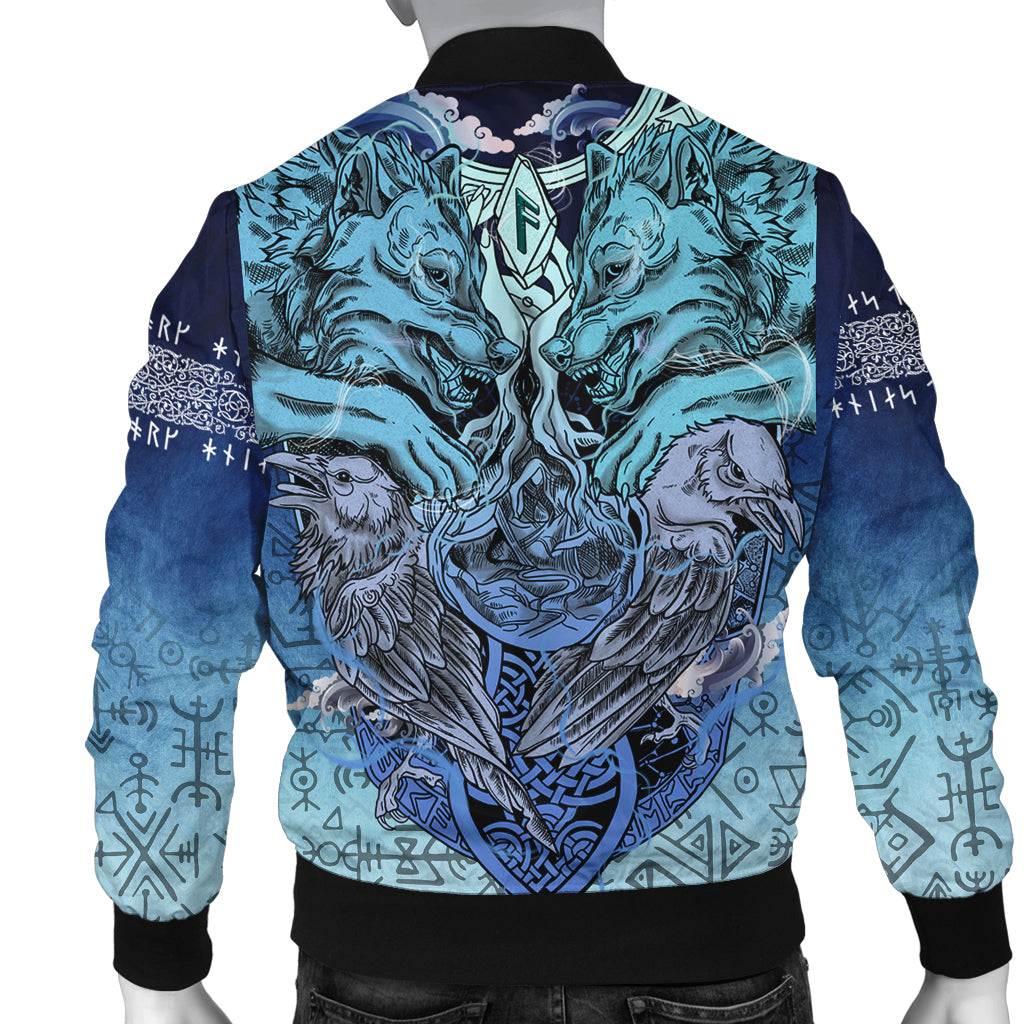 Viking Bomber Jacket Ansuz Rune RLT12 - Wonder Print Shop