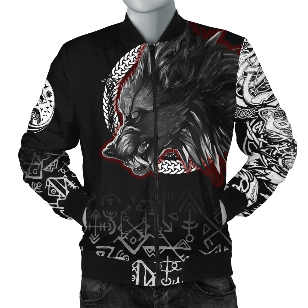 Fenrir Blood Bomber Jacket - Tattoo Style RLT12 - Wonder Print Shop