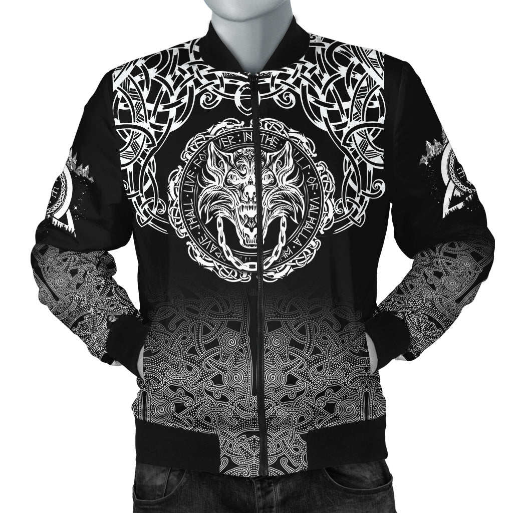 Fenrir Valhalla Bomber Jacket - Ornate Pattern 1 RLT12 - Wonder Print Shop