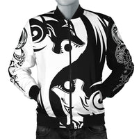 Viking Bomber Jacket Ying Yang Wolf A21 RLT12 - Wonder Print Shop