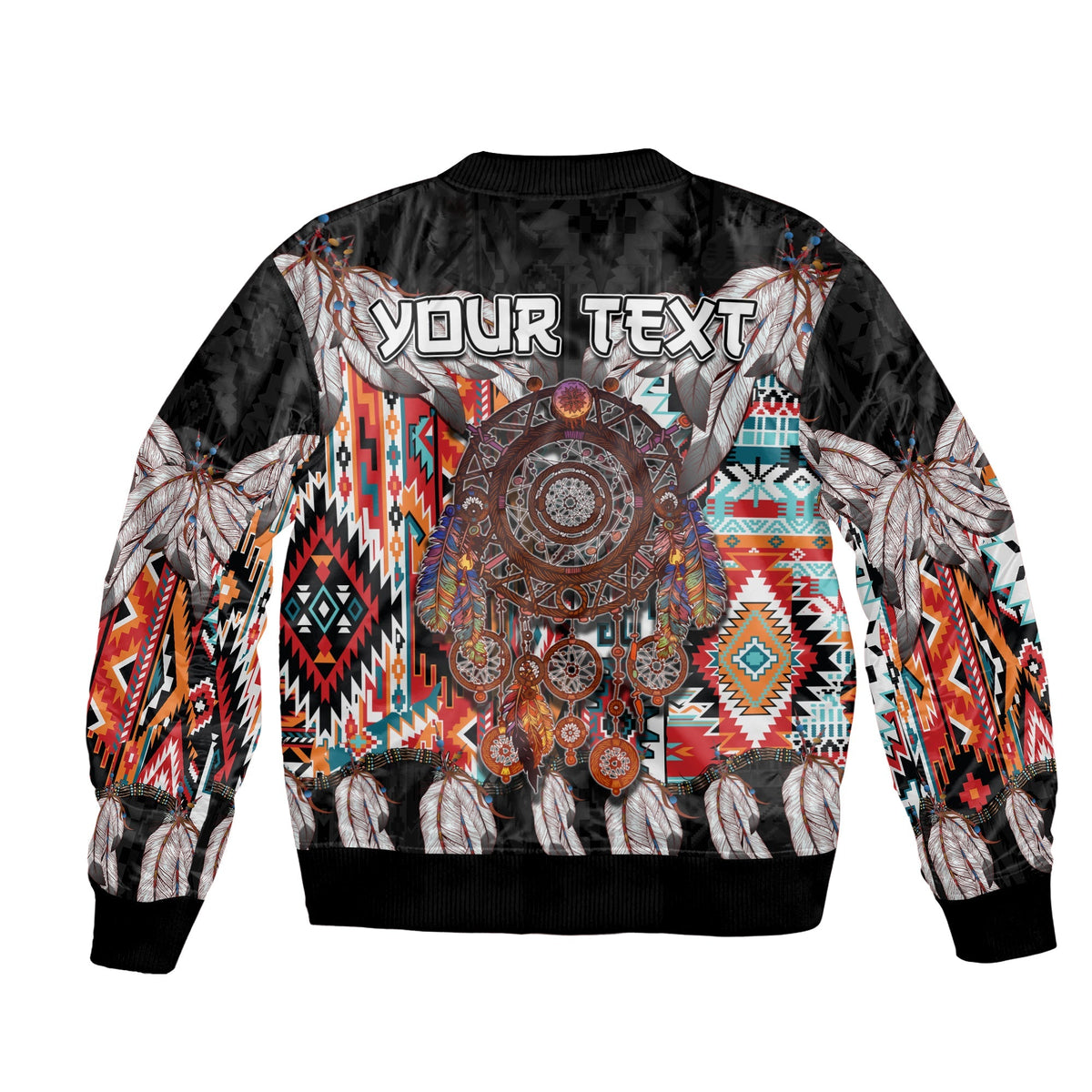 (Custom Personalised) Native American Bomber Jacket Native Patterns Dreamcatcher LT6 - Wonder Print Shop