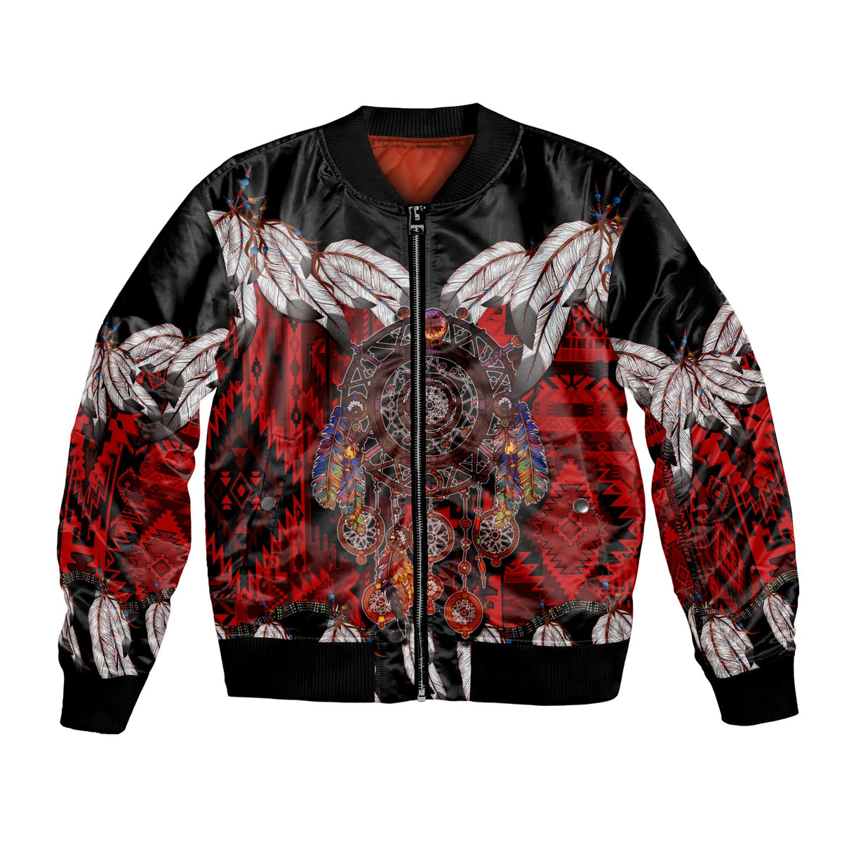 (Custom Personalised) Native American Bomber Jacket Native Dreamcatcher LT6 - Wonder Print Shop