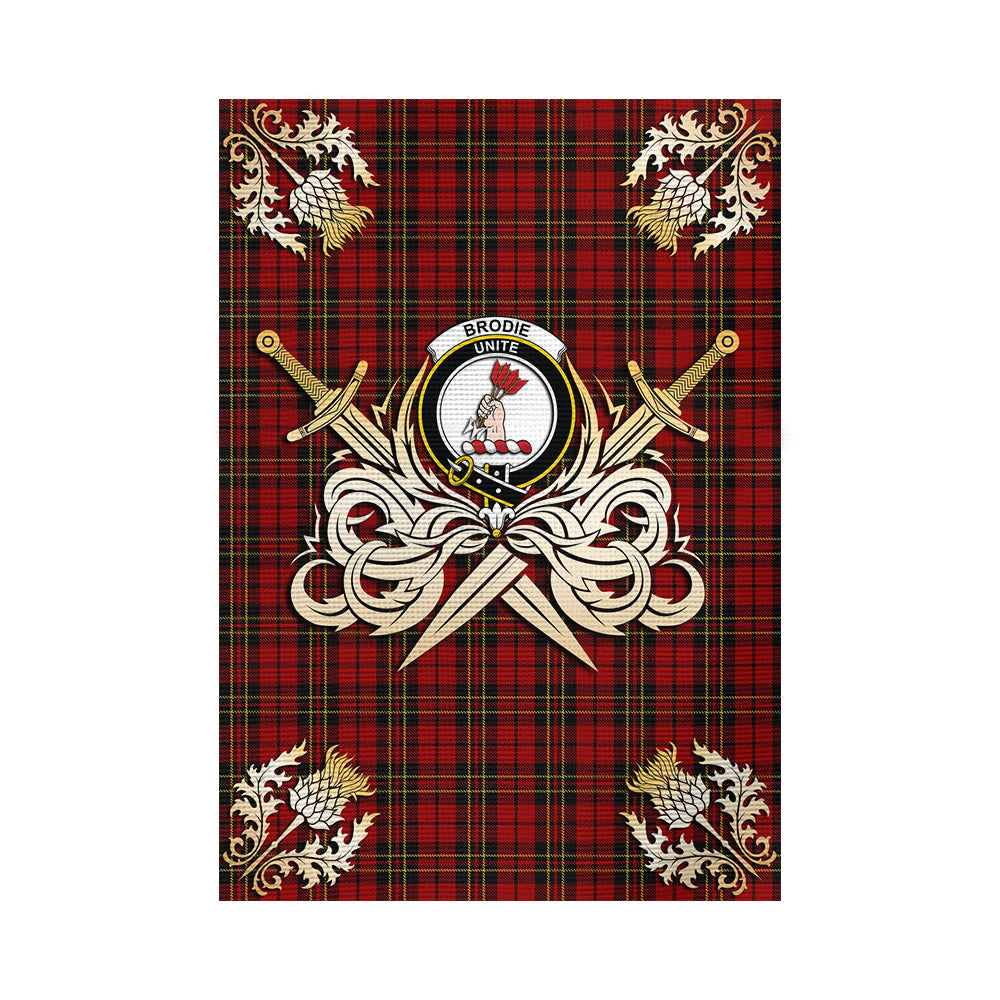 scottish-brodie-clan-crest-courage-sword-tartan-garden-flag