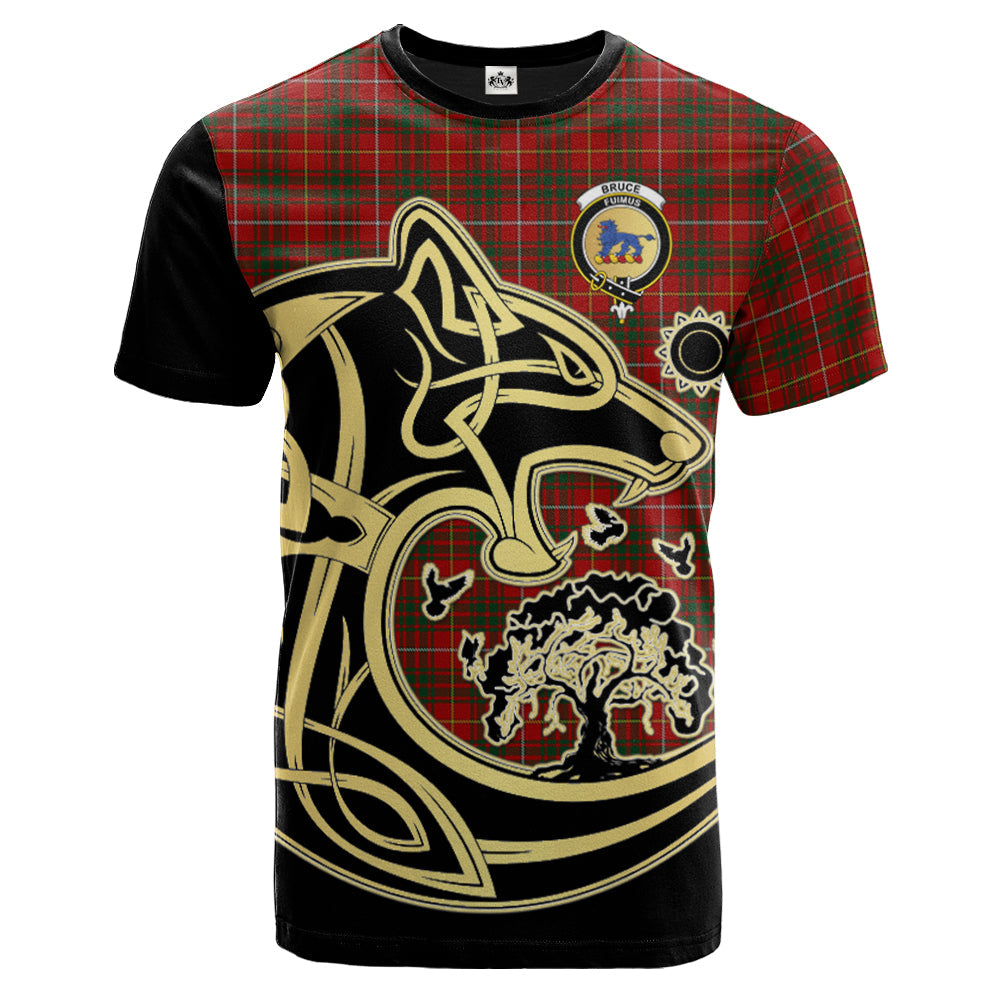scottish-bruce-clan-crest-celtic-wolf-tartan-t-shirt
