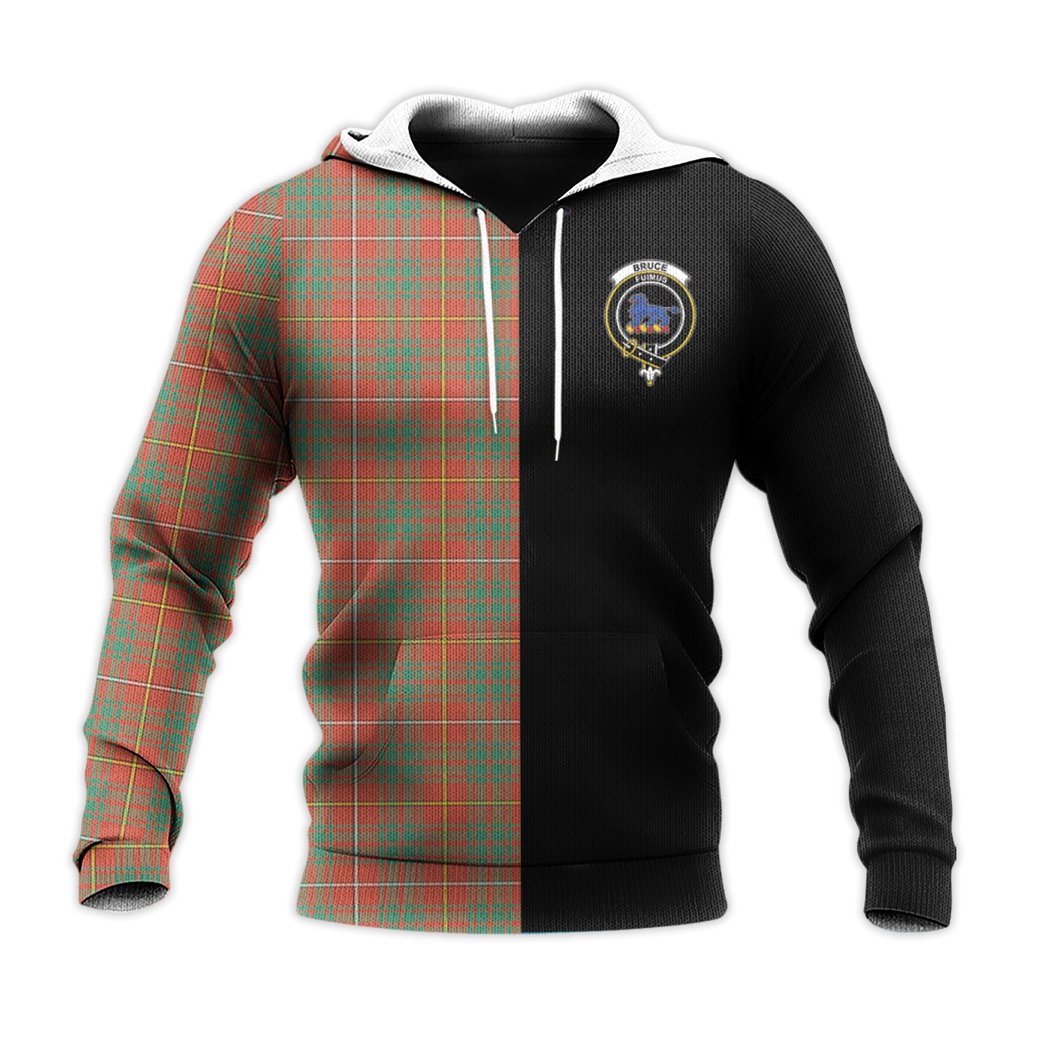 scottish-bruce-ancient-clan-crest-tartan-personalize-half-hoodie