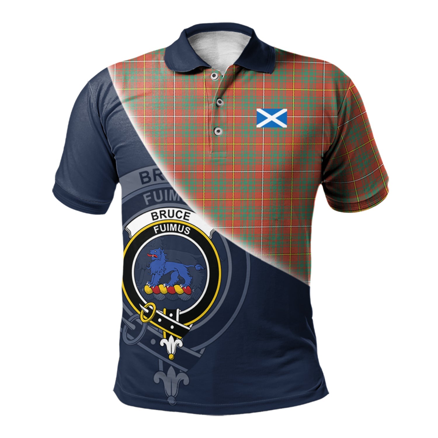 scottish-bruce-ancient-clan-crest-tartan-scotland-flag-half-style-polo-shirt