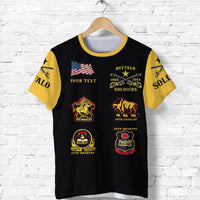 Custom Buffalo Soldiers T Shirt African American Military Original Style Black Gold LT8 - Wonder Print Shop