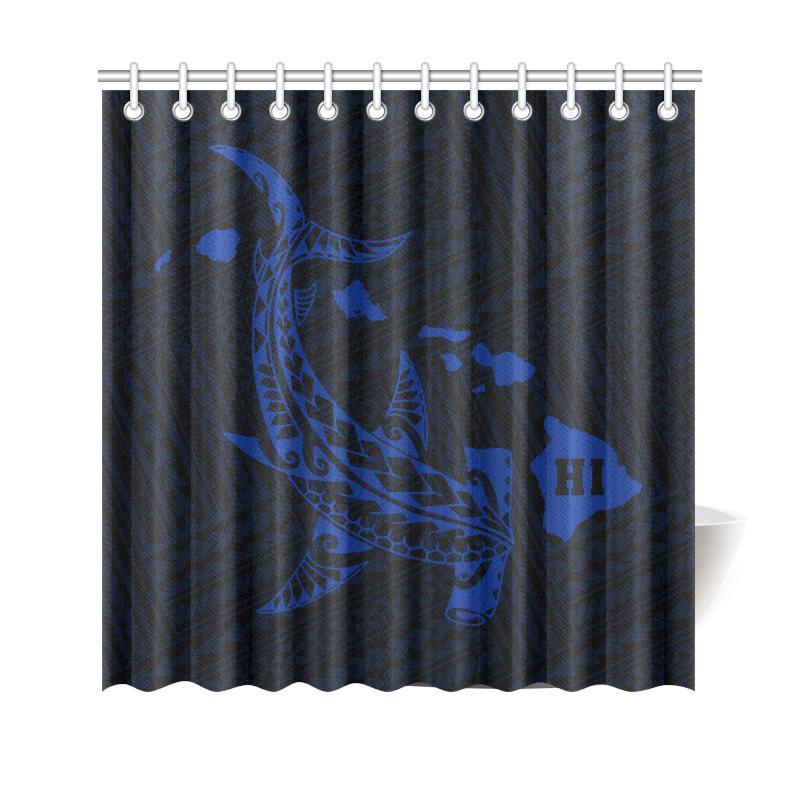 hawaii-shark-blue-polynesian-shower-curtain