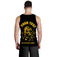 Black men’s tank top with “Your Tex” back graphic and United States Army text