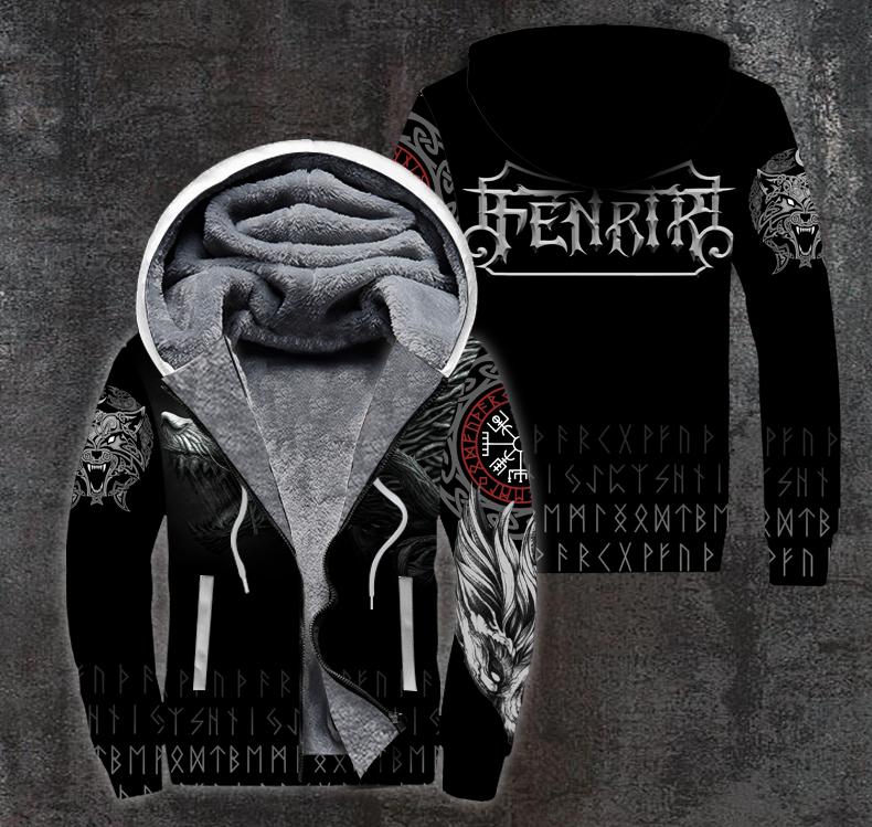 Viking Clothing Viking Fenrir Fleece Hoodie RLT12 - Wonder Print Shop