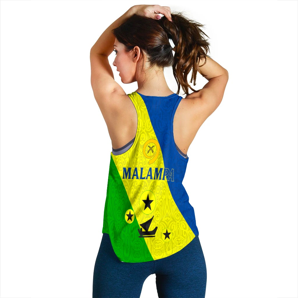(Custom Personalised) Vanuatu Malampa Province - Women Tank Top - Flag Style LT12 - Wonder Print Shop