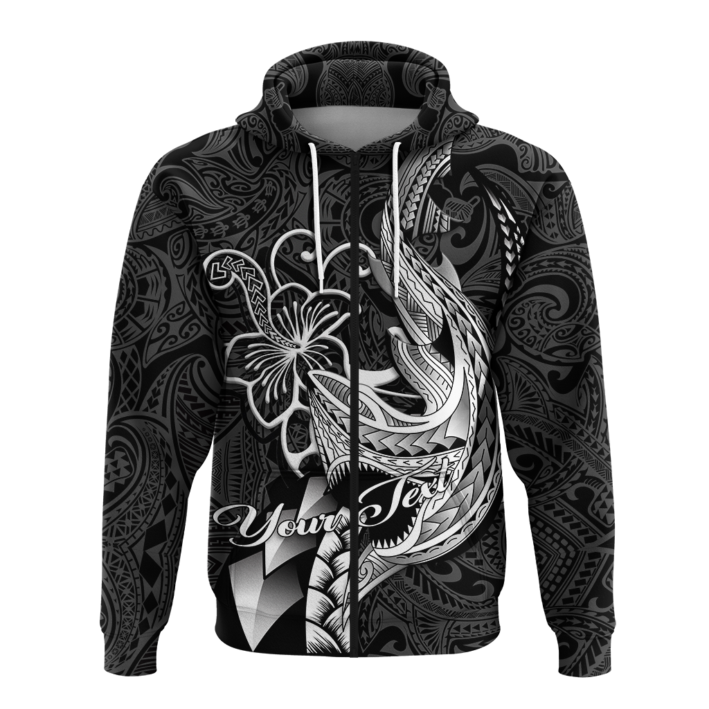 Custom Polynesian Shark Tattoo Hawaii Tribal Hoodie LT12 - Wonder Print Shop
