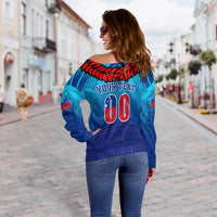 Custom Personalised Manu Samoa Legend Women Off Shoulder Sweater LT12 - Wonder Print Shop