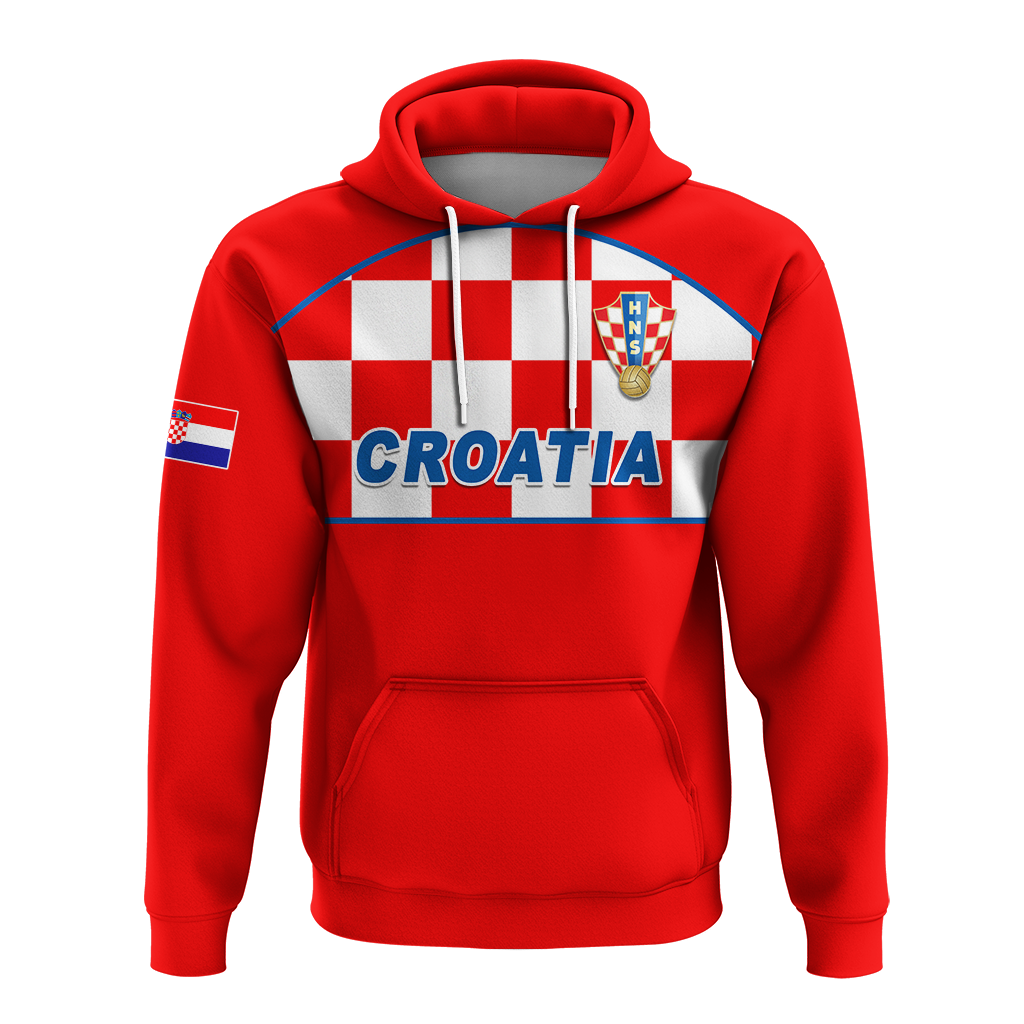 Custom Croatia Hoodie Football 2022 Checkerboard LT12 - Wonder Print Shop