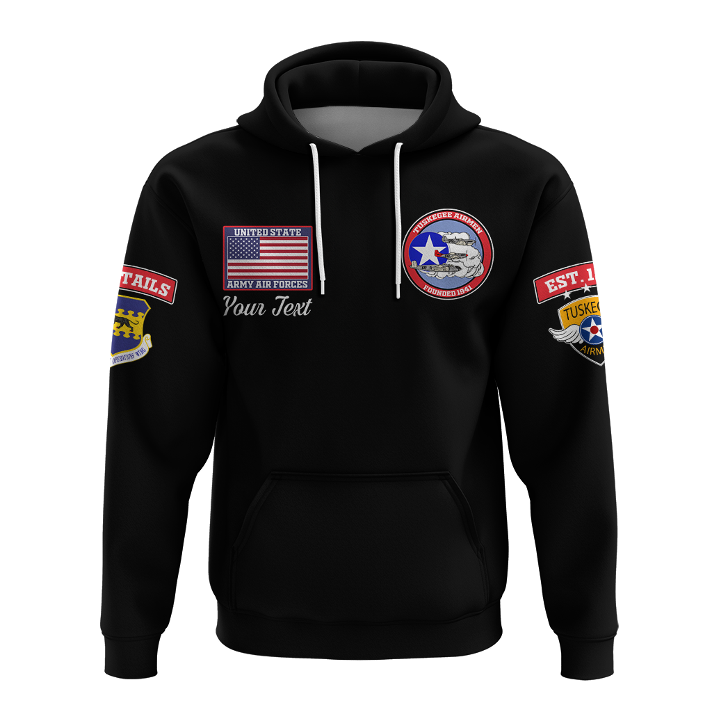 Custom Tuskegee Airmen The Red Tails Pride Hoodie LT12 - Wonder Print Shop
