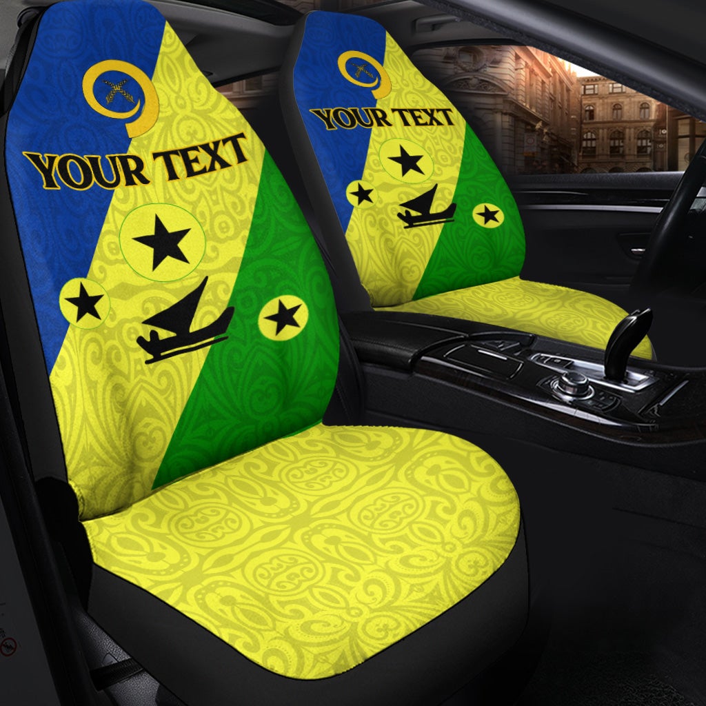 (Custom Personalised) Vanuatu Malampa Province - Car Seat Covers - Flag Style LT12 - Wonder Print Shop