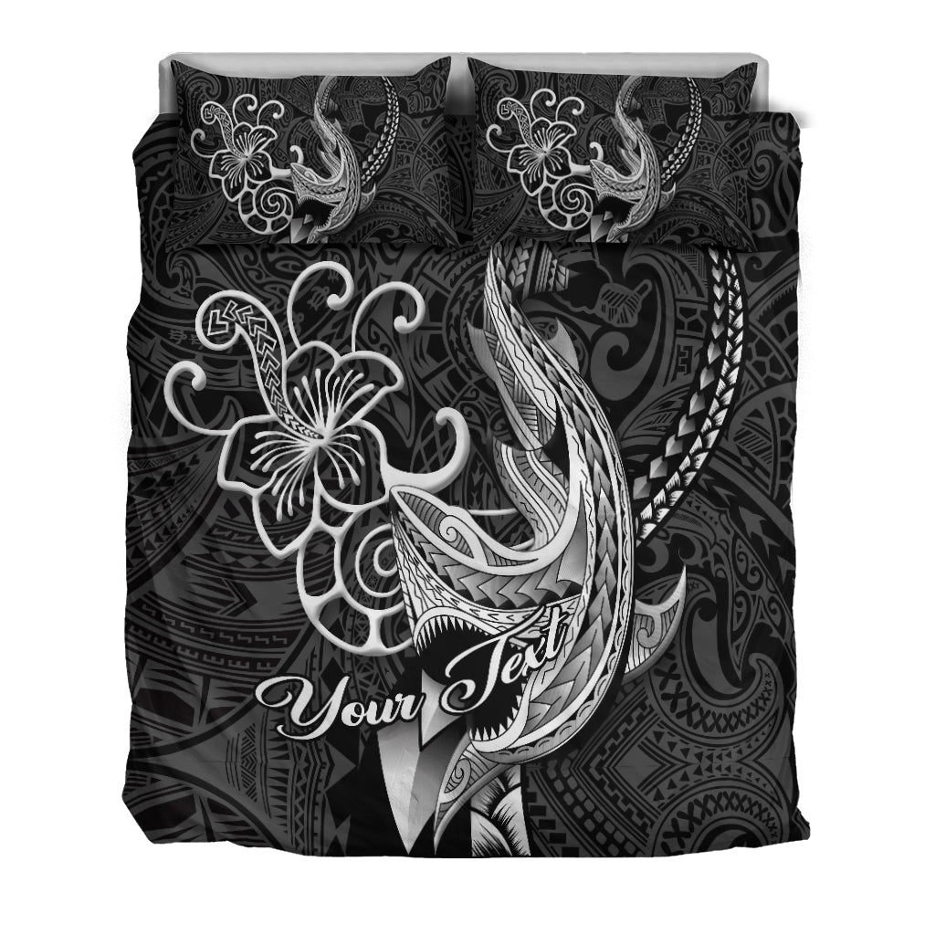 Custom Personalised Polynesian Shark Tattoo Hawaii Tribal Bedding Set - LT12 - Wonder Print Shop