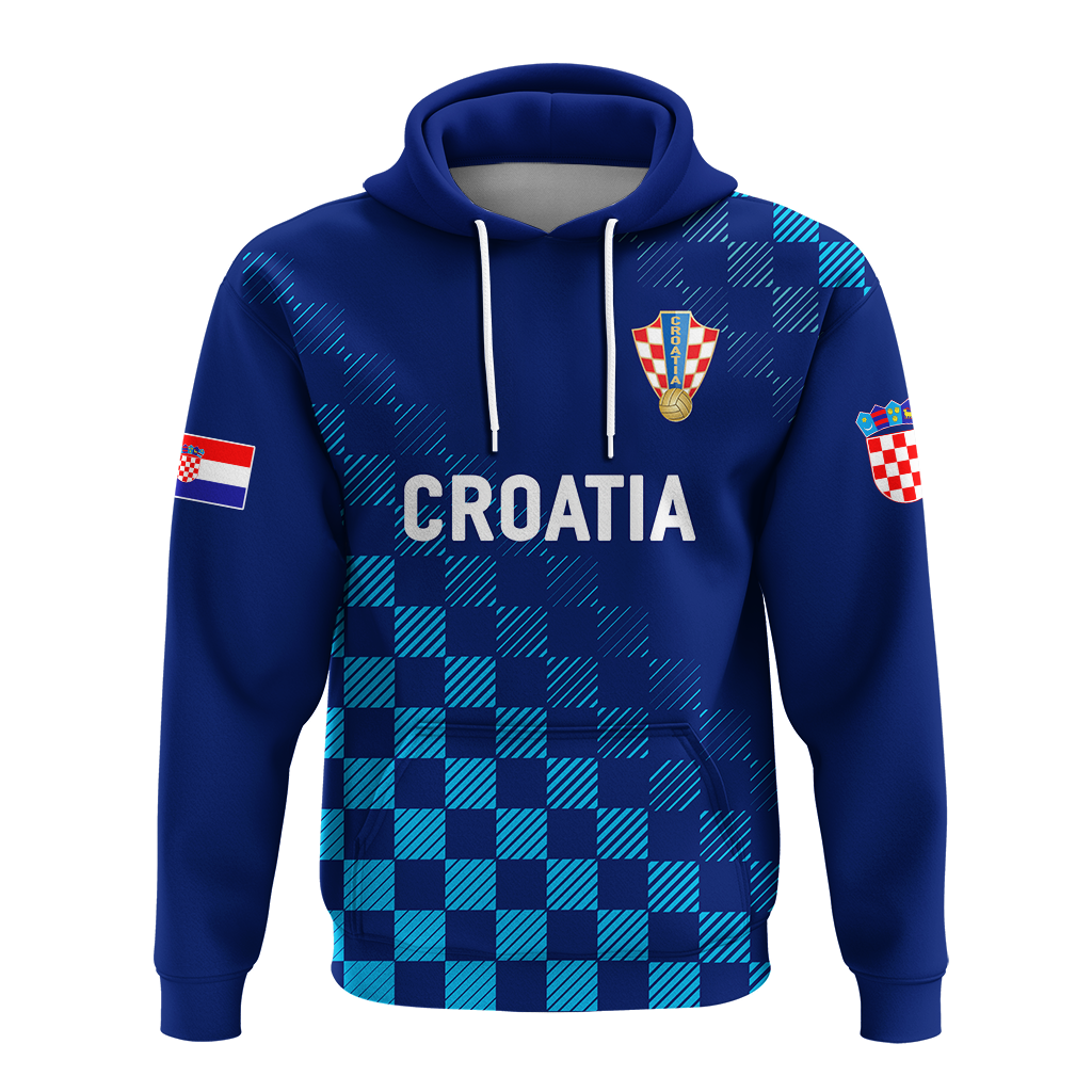 Custom Croatia Hoodie Football 2022 Champions Pride Blue LT12 - Wonder Print Shop