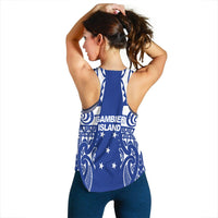 Gambier Islands Tribal Tattoo Women Tank Top LT12 - Wonder Print Shop