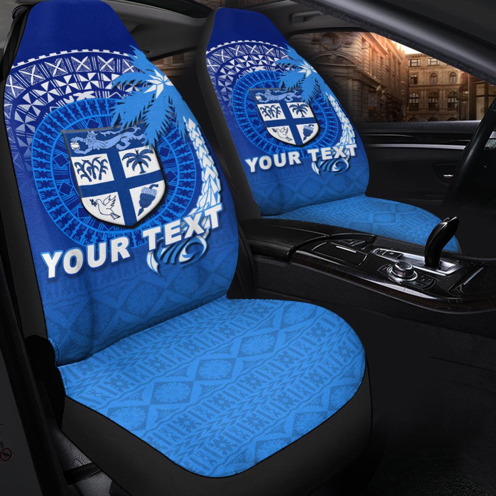 Custom Personalised Fiji Tapa Tribal Coconut Tree Car Seat Covers - LT12 - Wonder Print Shop