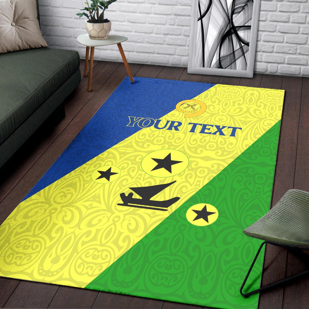 (Custom Personalised) Vanuatu Malampa Province Area Rug - Flag Style LT12 - Wonder Print Shop