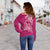 Custom Personalised Breast Cancer Pink Ribbon Butterfly Polynesian Pink Version Women Off Shoulder Sweater LT12 - Wonder Print Shop