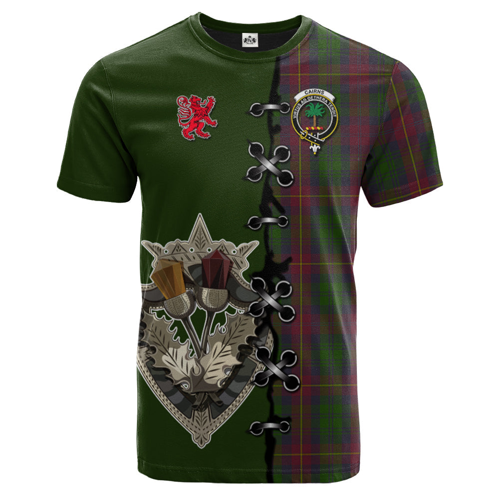 scottish-cairns-clan-crest-tartan-lion-rampant-and-celtic-thistle-t-shirt