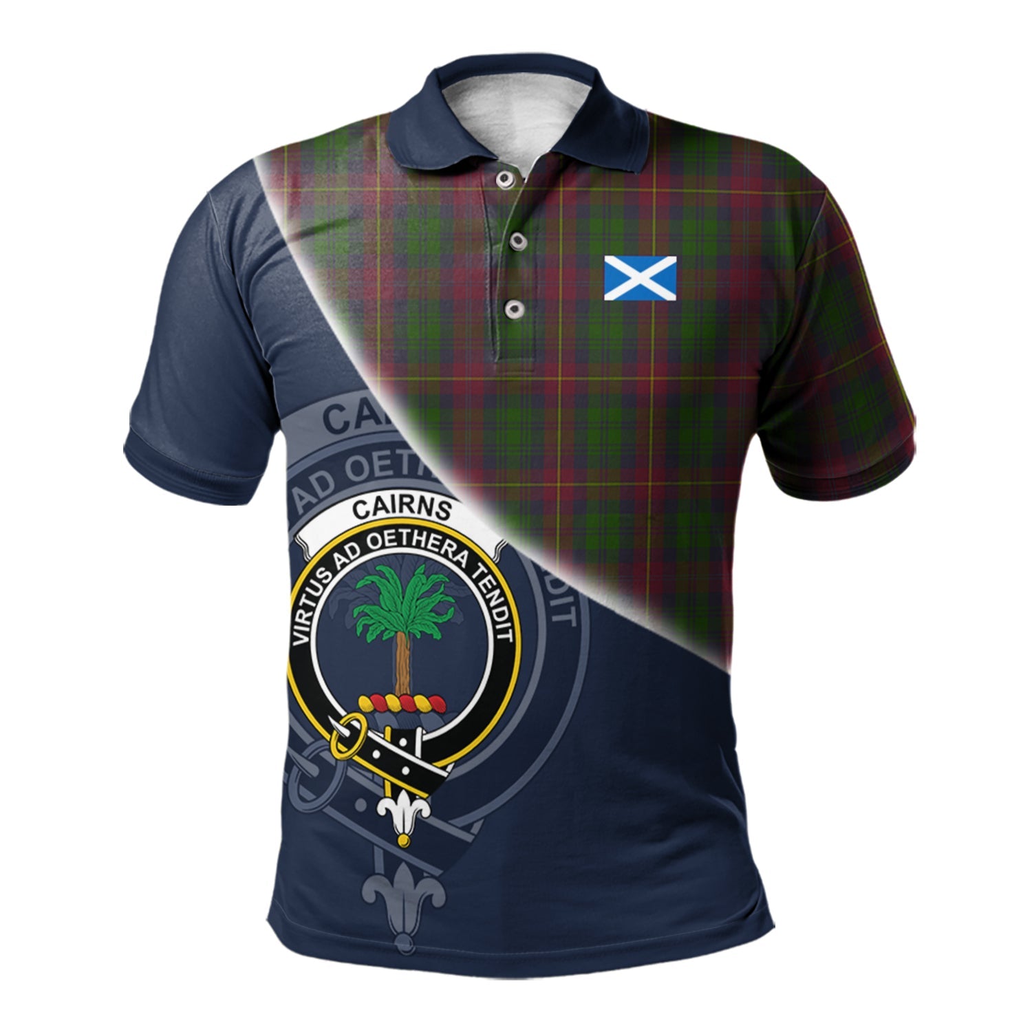 scottish-cairns-clan-crest-tartan-scotland-flag-half-style-polo-shirt