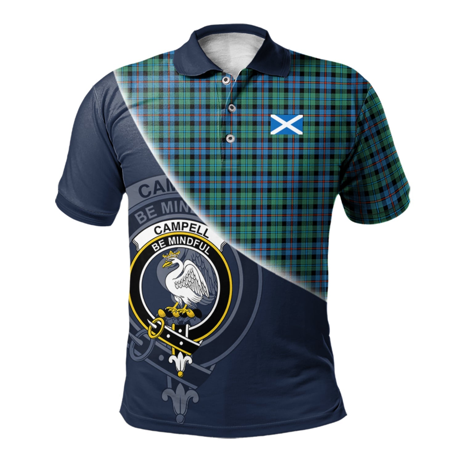 scottish-campbell-of-cawdor-ancient-clan-crest-tartan-scotland-flag-half-style-polo-shirt