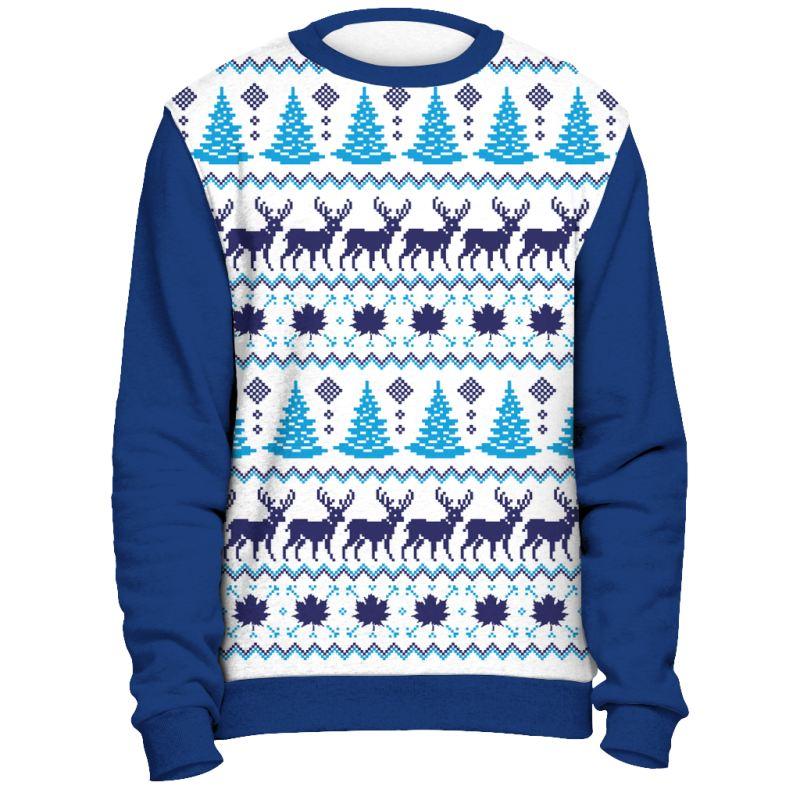 canada-blue-christmas-pattern-sweatshirt