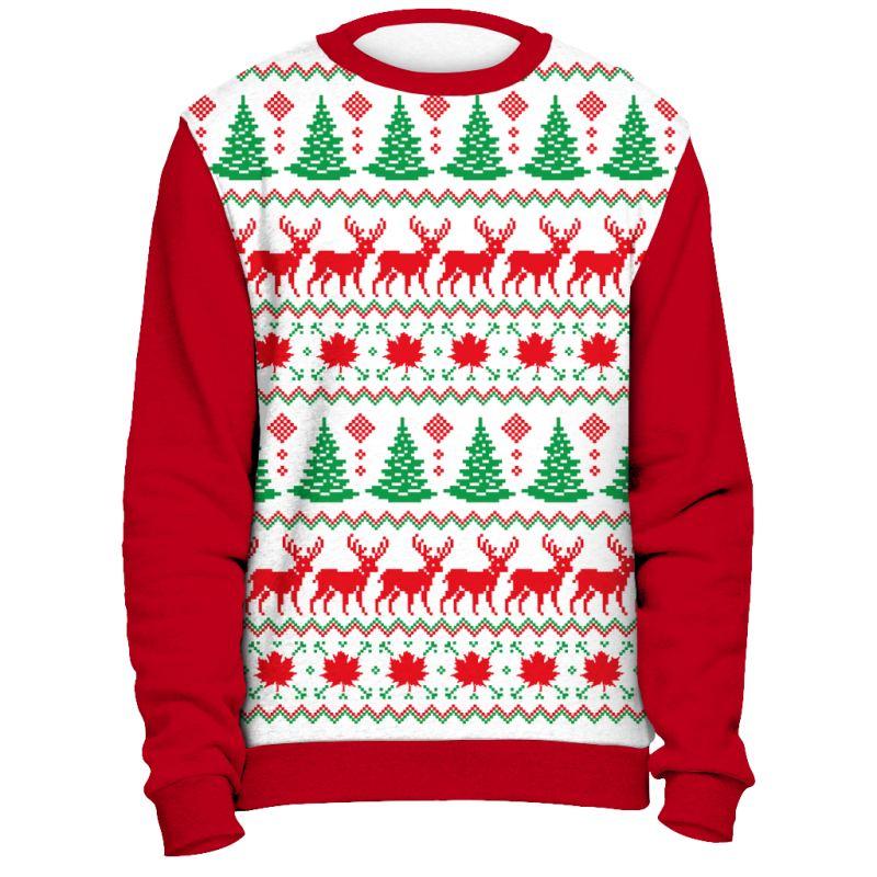 canada-christmas-pattern-sweatshirt