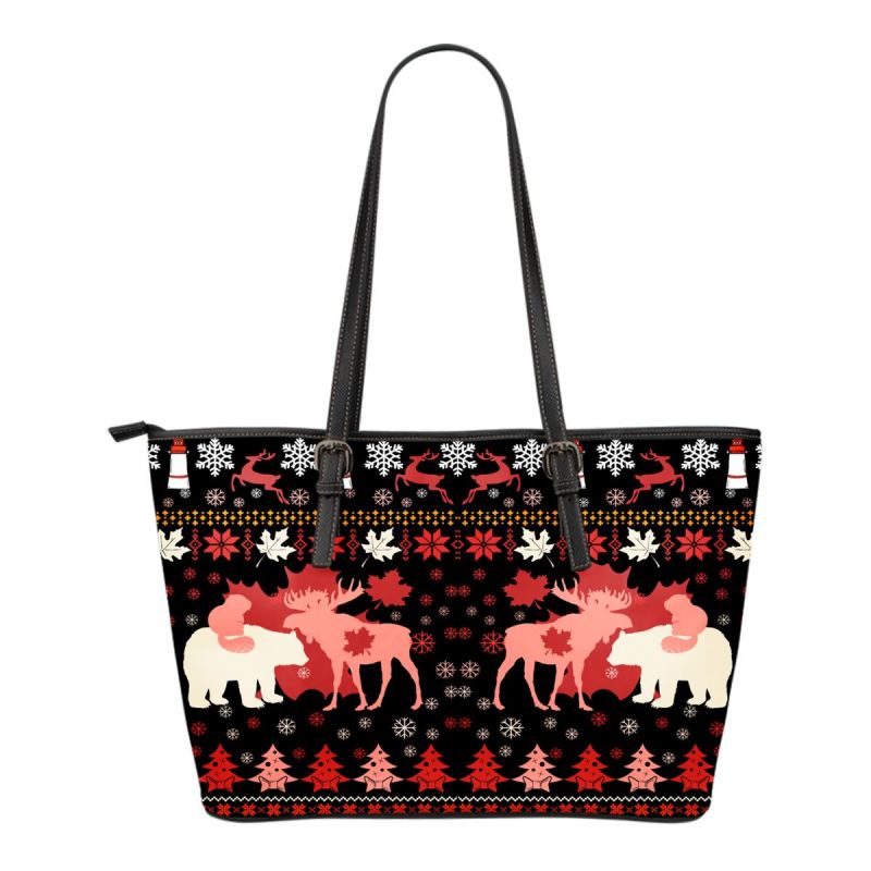 canada-christmas-small-leather-tote