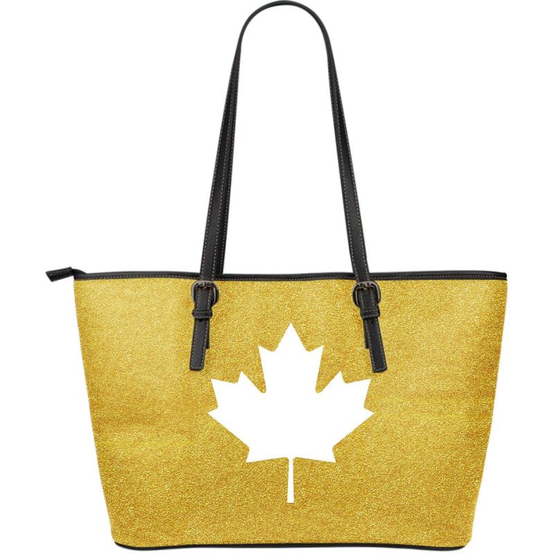 canada-golden-sparkle-maple-leaf-large-leather-tote-bag