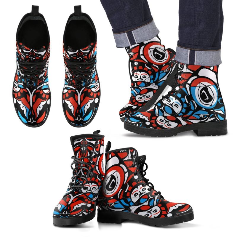 canada-haida-pattern-leather-boots