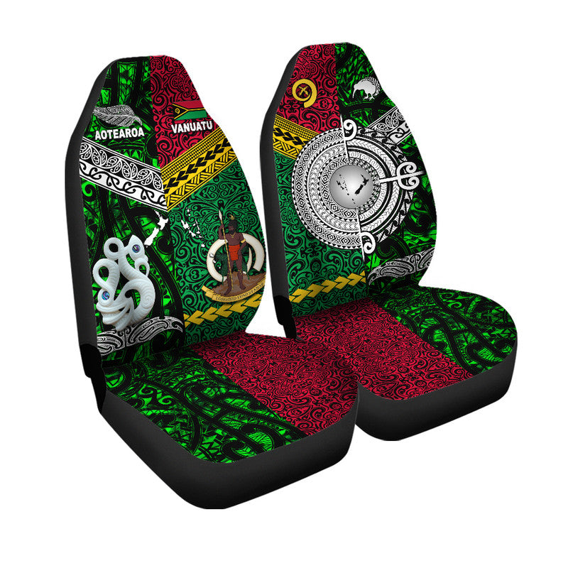 New Zealand and Vanuatu Car Seat Cover Together Green LT8 - Wonder Print Shop
