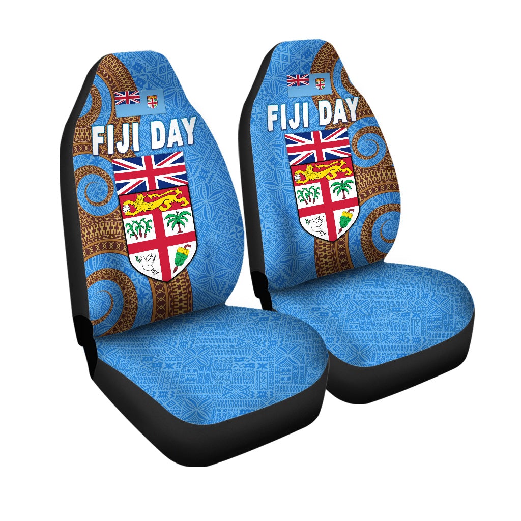 Fiji Day Car Seat Cover Independence Anniversary Simple Style LT8 - Wonder Print Shop