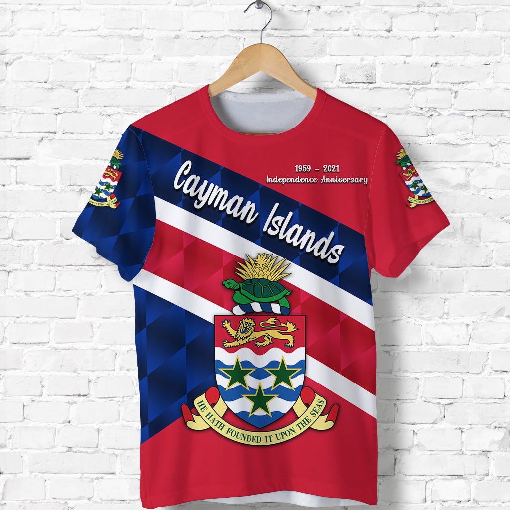 Cayman Islands T Shirt Coat Of Arms Independence Anniversary Sporty Style LT8 - Wonder Print Shop