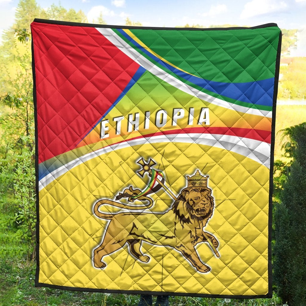 Ethiopia Premium Quilt Special Flag LT13 - Wonder Print Shop