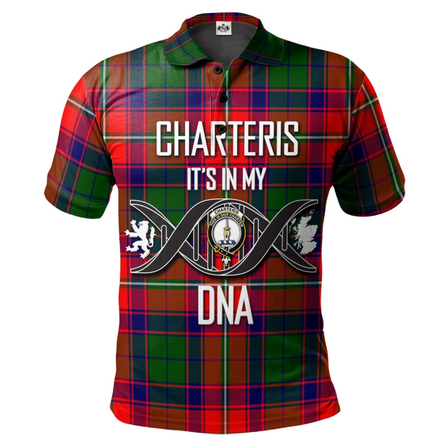 scottish-charteris-clan-dna-in-me-crest-tartan-polo-shirt