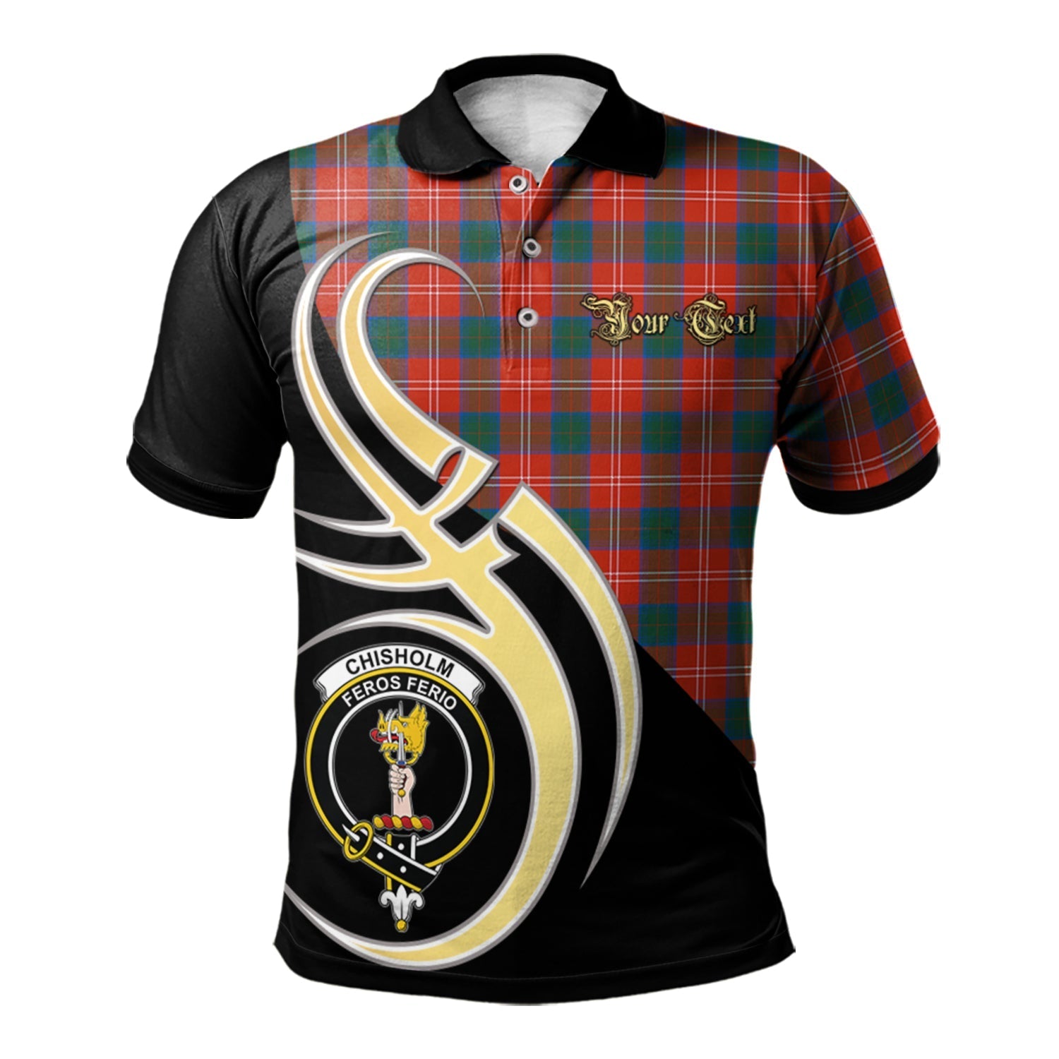 scotland-chisholm-ancient-clan-crest-tartan-believe-in-me-polo-shirt