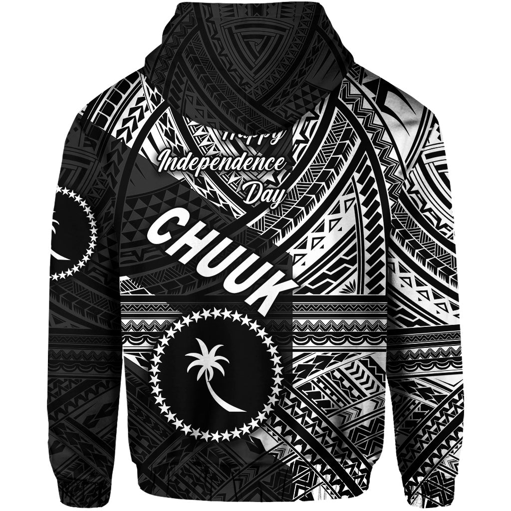 FSM Chuuk Hoodie Happy Independence Day Original Vibes Black LT8 - Wonder Print Shop