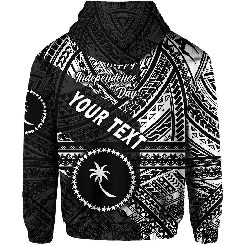 Custom FSM Chuuk Hoodie Happy Independence Day Original Vibes Black LT8 - Wonder Print Shop