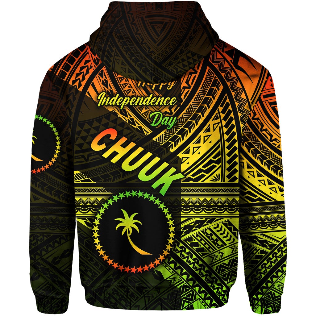 FSM Chuuk Hoodie Happy Independence Day Original Vibes Reggae LT8 - Wonder Print Shop