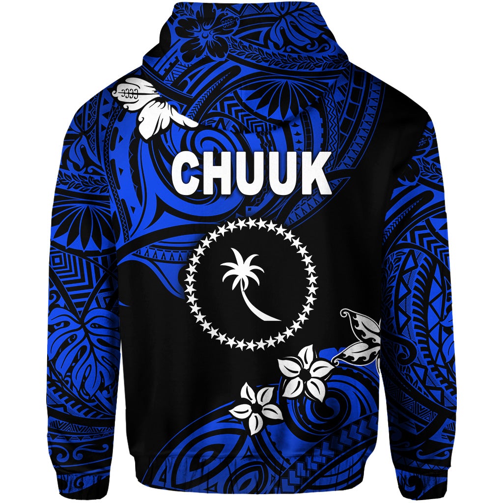 FSM Chuuk Zip Hoodie Unique Vibes Blue LT8 - Wonder Print Shop