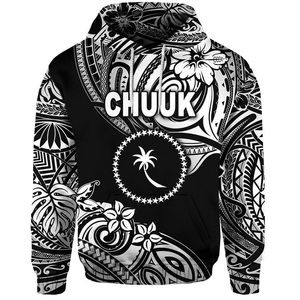 FSM Chuuk Hoodie Unique Vibes Black LT8 - Wonder Print Shop